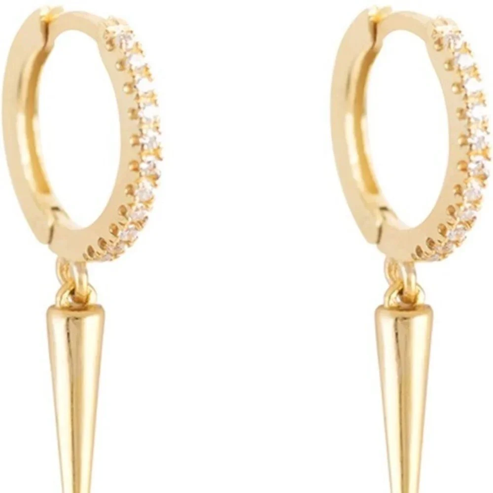 Spike Gold Drop Earrings